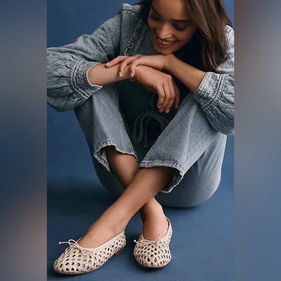 PILCRO Woven Ballet Flats Silver - Picture 11 of 12